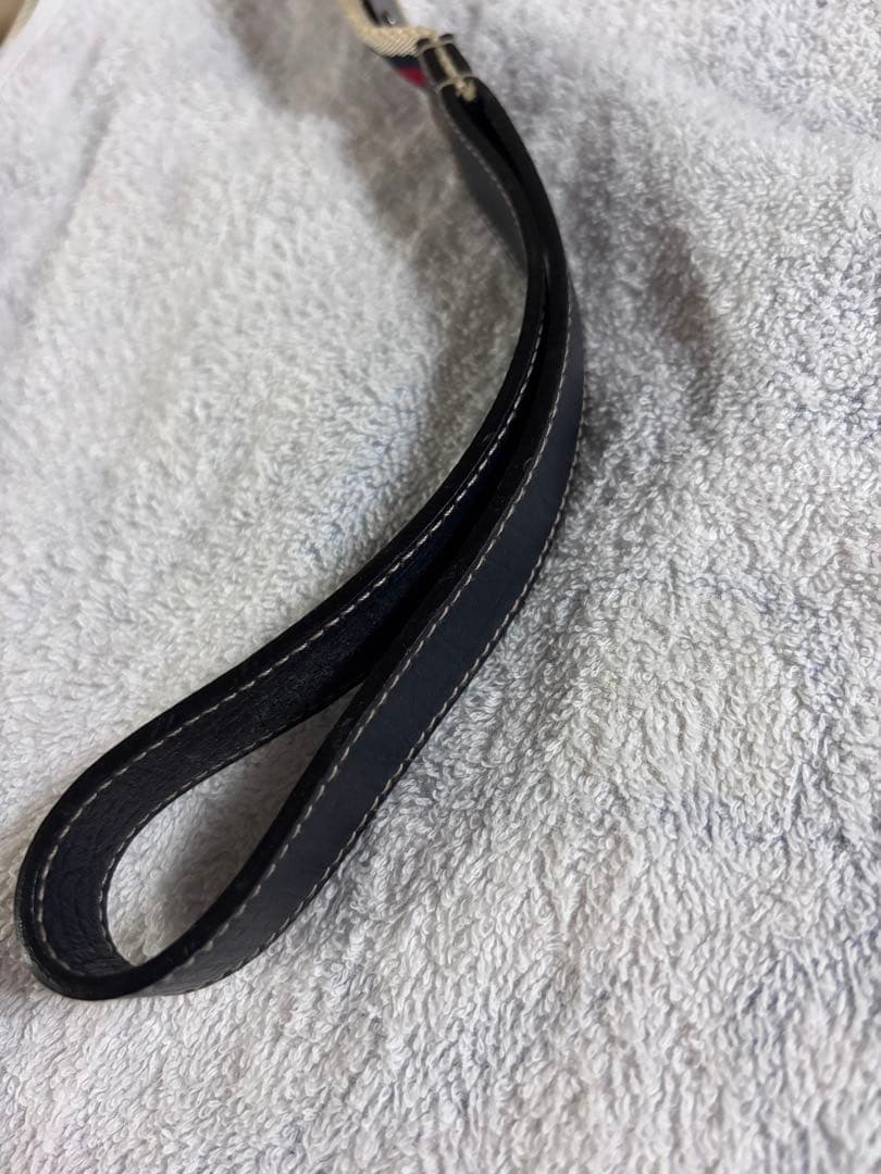 GUCCI dog オシャレで上品なストライプデザインの犬用リード　美品