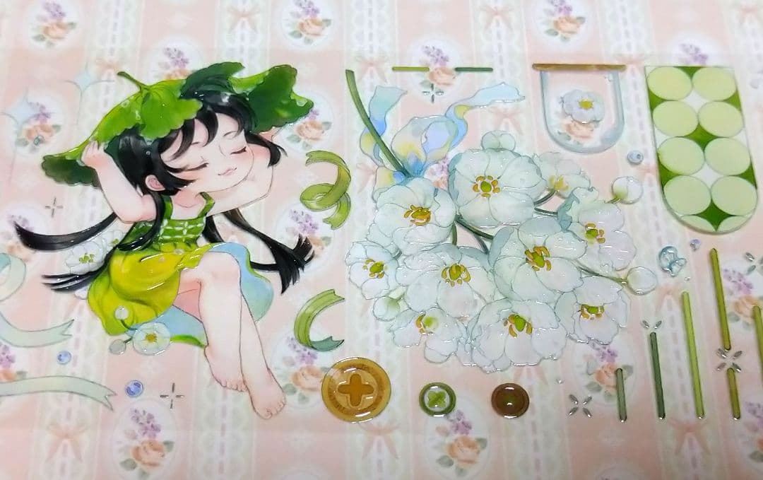 J657＃山荷叶呀(晶透)studiovi切り売り海外人物マステ女の子