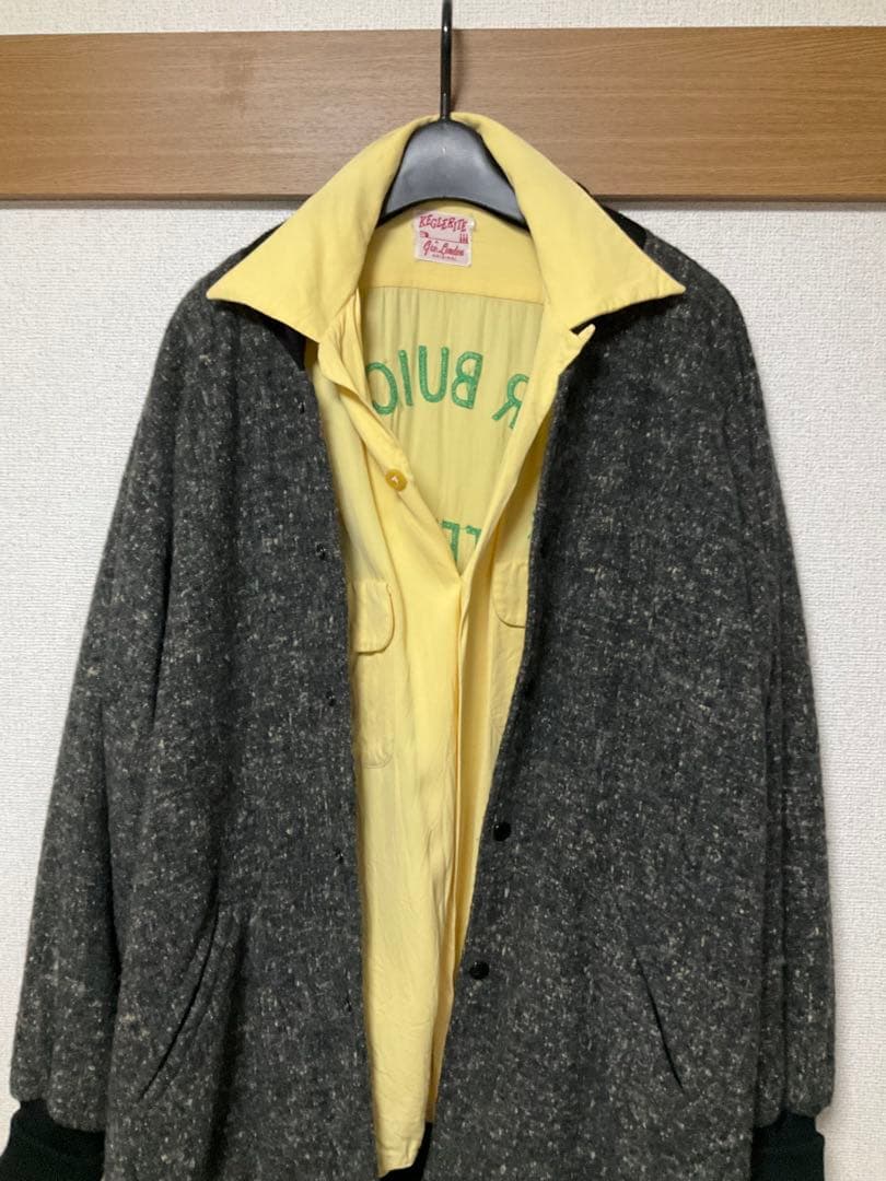 ボーリングシャツ長袖ギャバシャツ　ビンテージ　50S ロカビリー