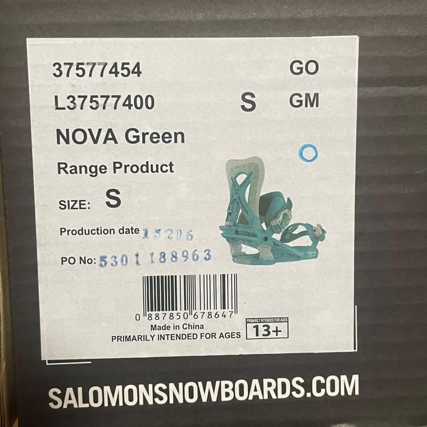 SALOMON スノボ ビンディング サイズS グリーン