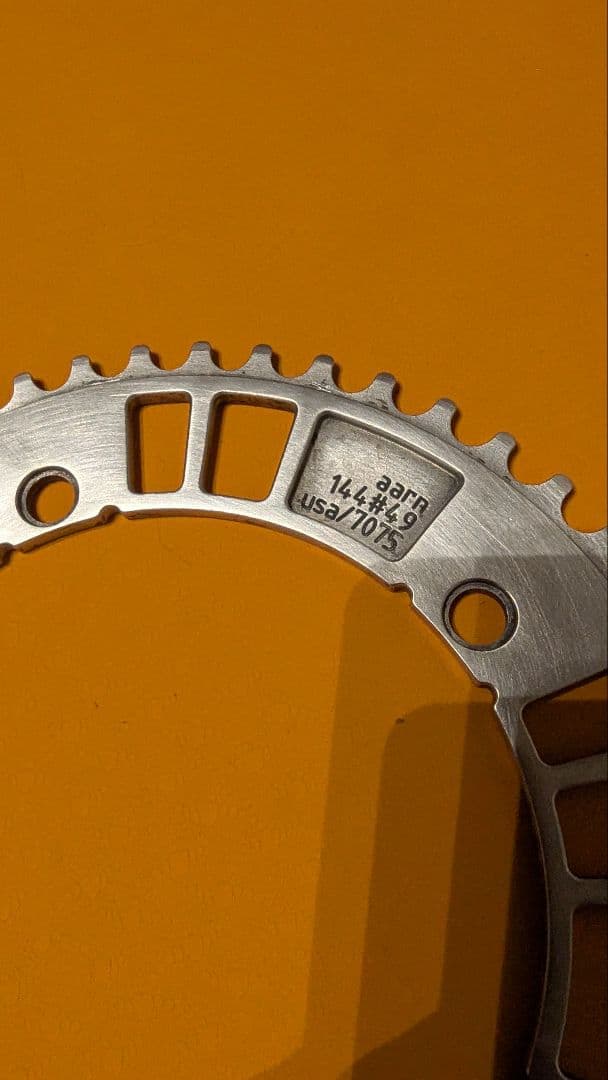 加工品　AARN track chainring 49T 厚歯