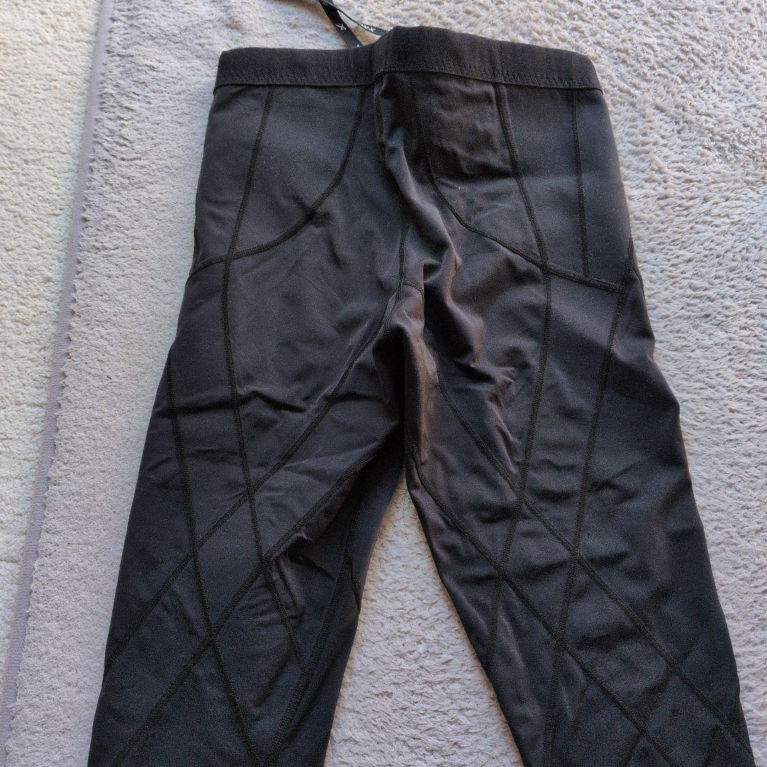 CMX ブラックランニングタイツ Mサイズ ダイヤモンドパターン