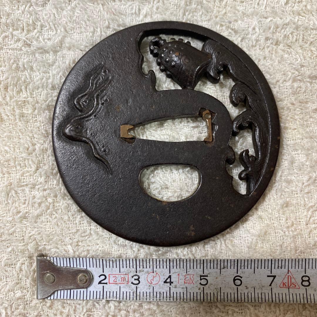 B-50 鍔　鉄地　武具　刀装具　日本刀　骨董品　時代物　美術品　工芸品