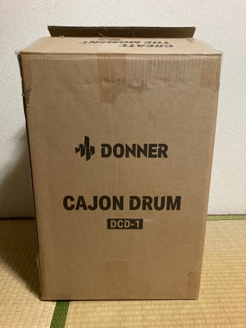 Donner カホン Cajon 打楽器 木製 フルサイズ内部ギター弦ゴム足付き