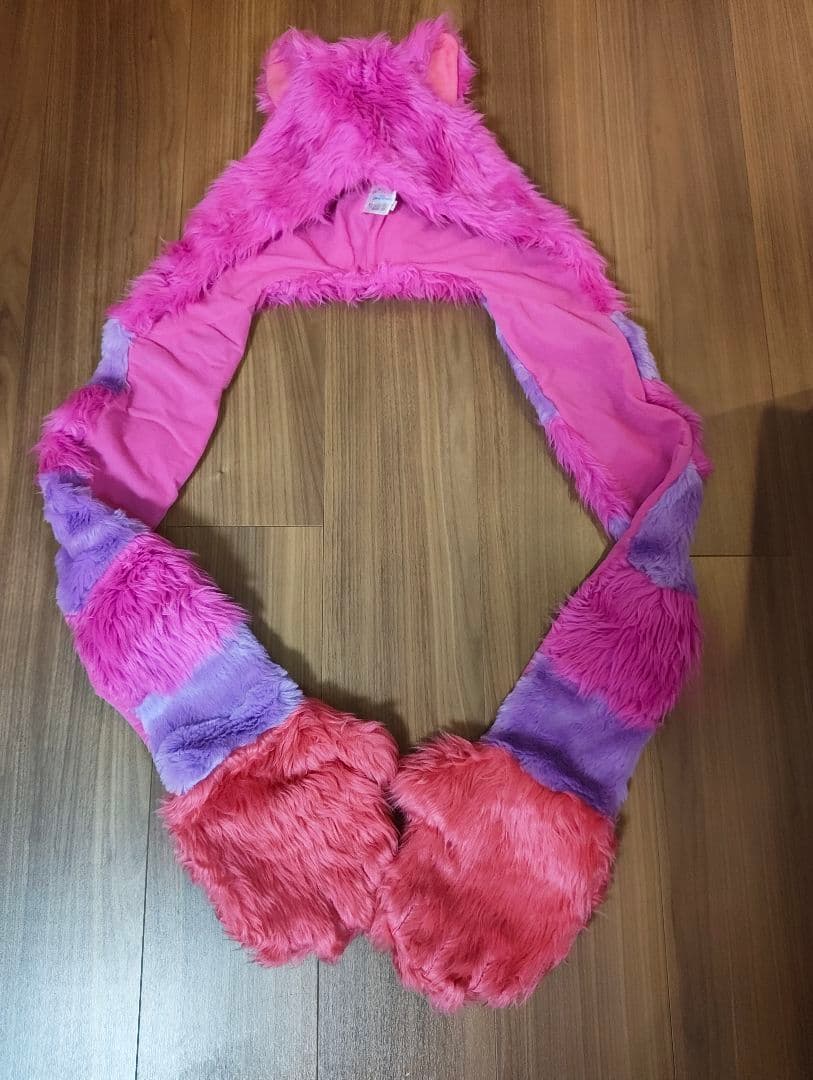 ディズニー　チシャ猫　ファンキャップ　マフラーキャップ