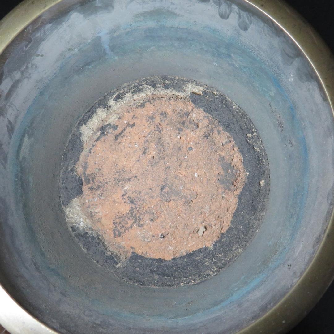 火鉢 金属 汚れ 灰なし 唐金 真鍮 銅 手あぶり