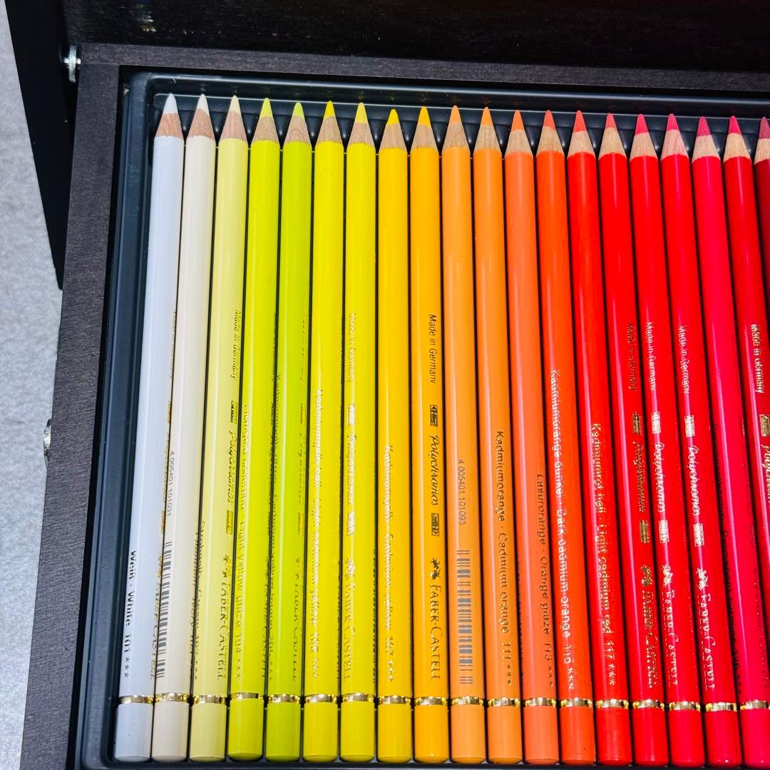 未使用 FABERCASTELL ファーバーカステル 油性色鉛筆120色 木箱