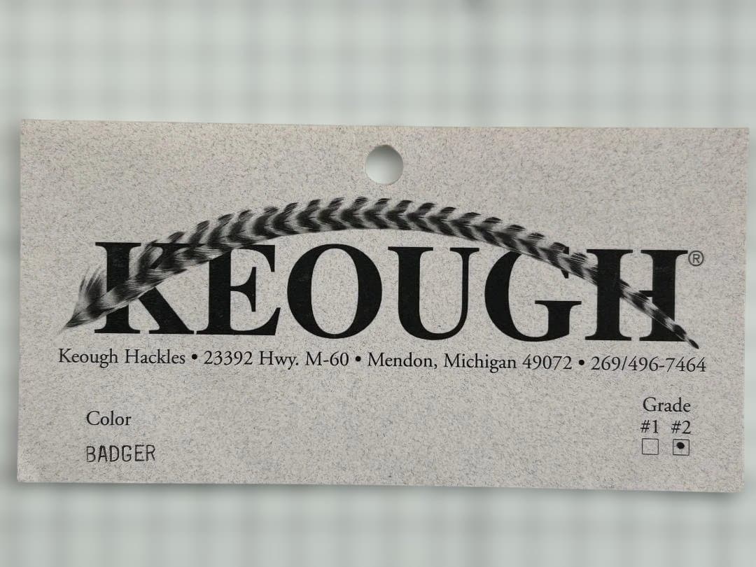 KEOUGH ハックル ケープ #2 バジャー