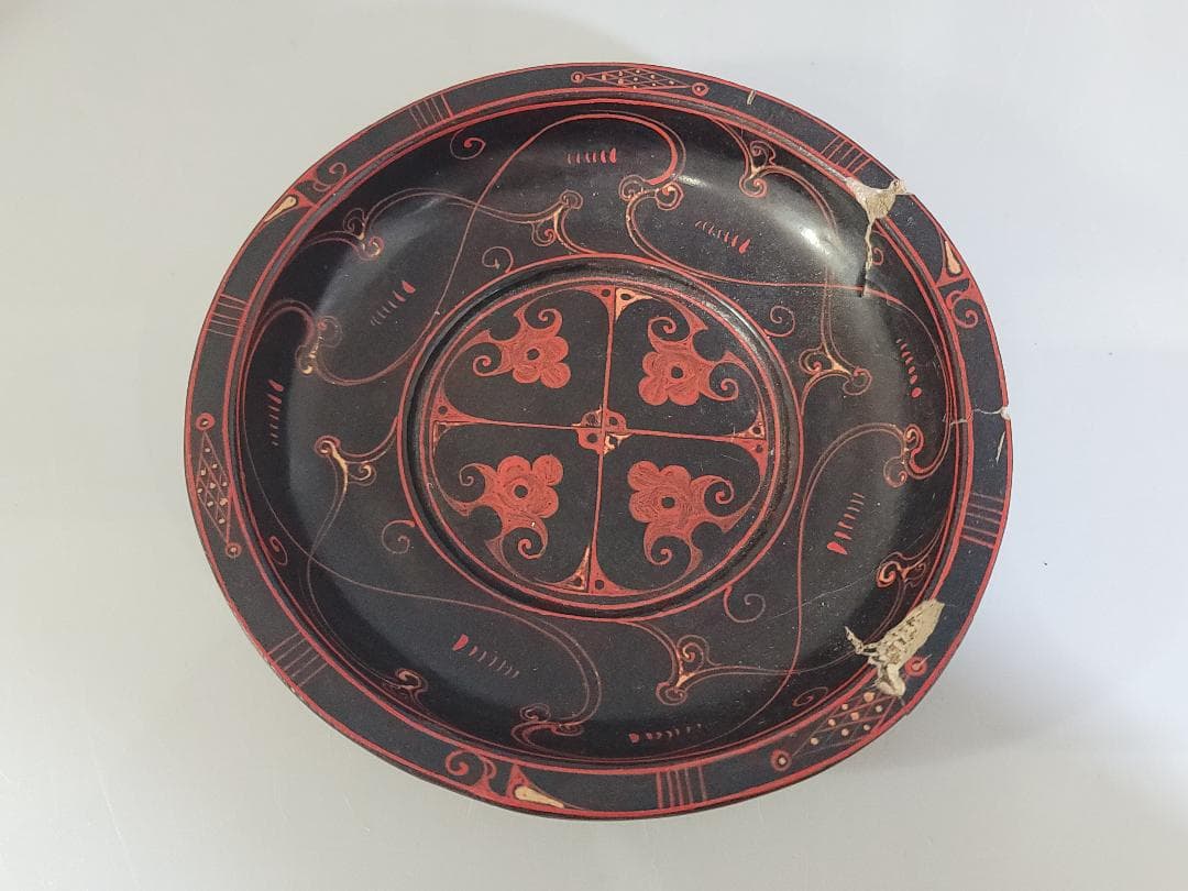 古美術 中国 楚 漆器 二件 数寄者蔵品