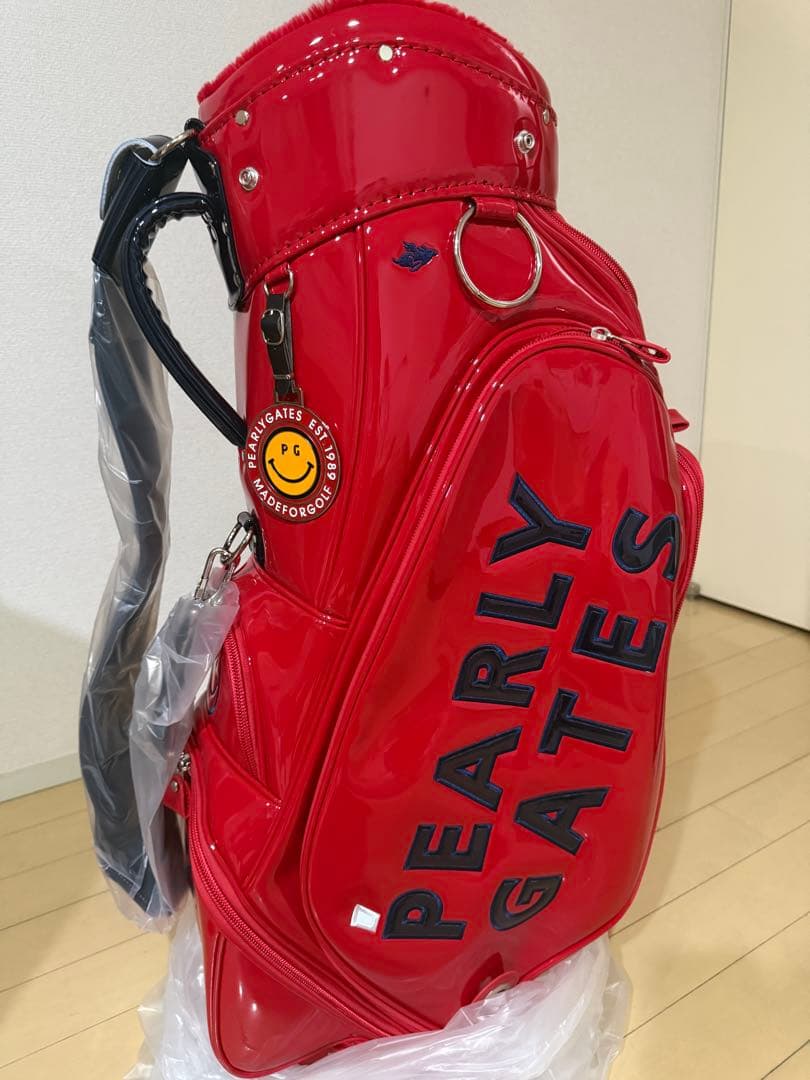希少　PEARLY GATES ゴルフキャディバッグ エナメル レッド