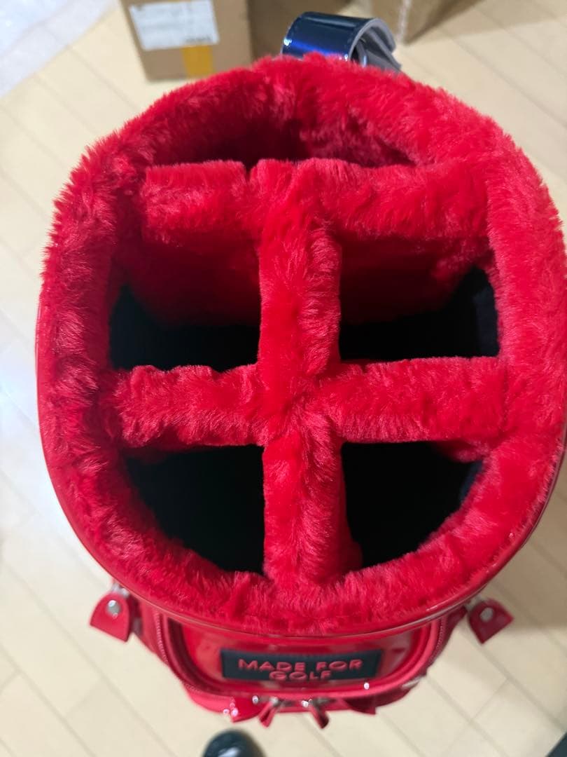 希少　PEARLY GATES ゴルフキャディバッグ エナメル レッド