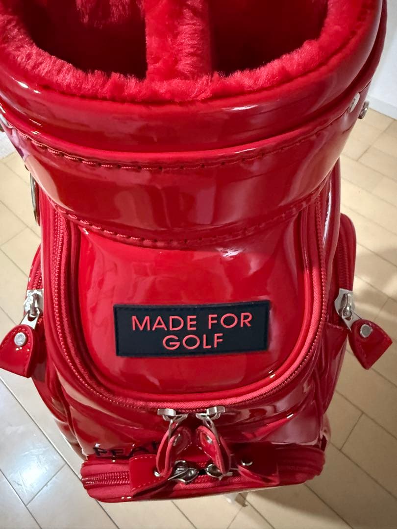 希少　PEARLY GATES ゴルフキャディバッグ エナメル レッド