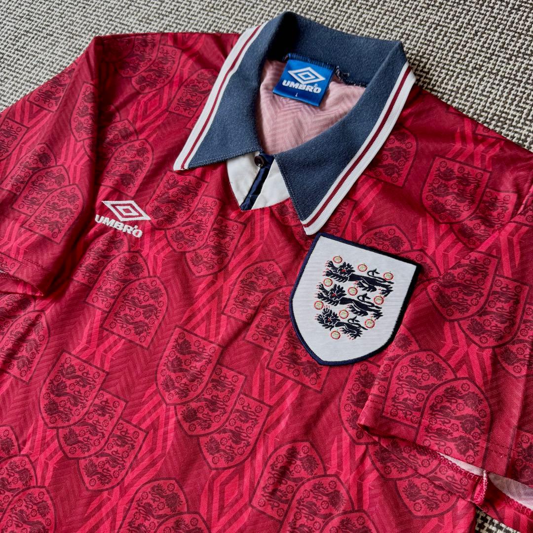 【希少アウェイモデル】イングランド代表 ９３／９５（A）襟付きモデル