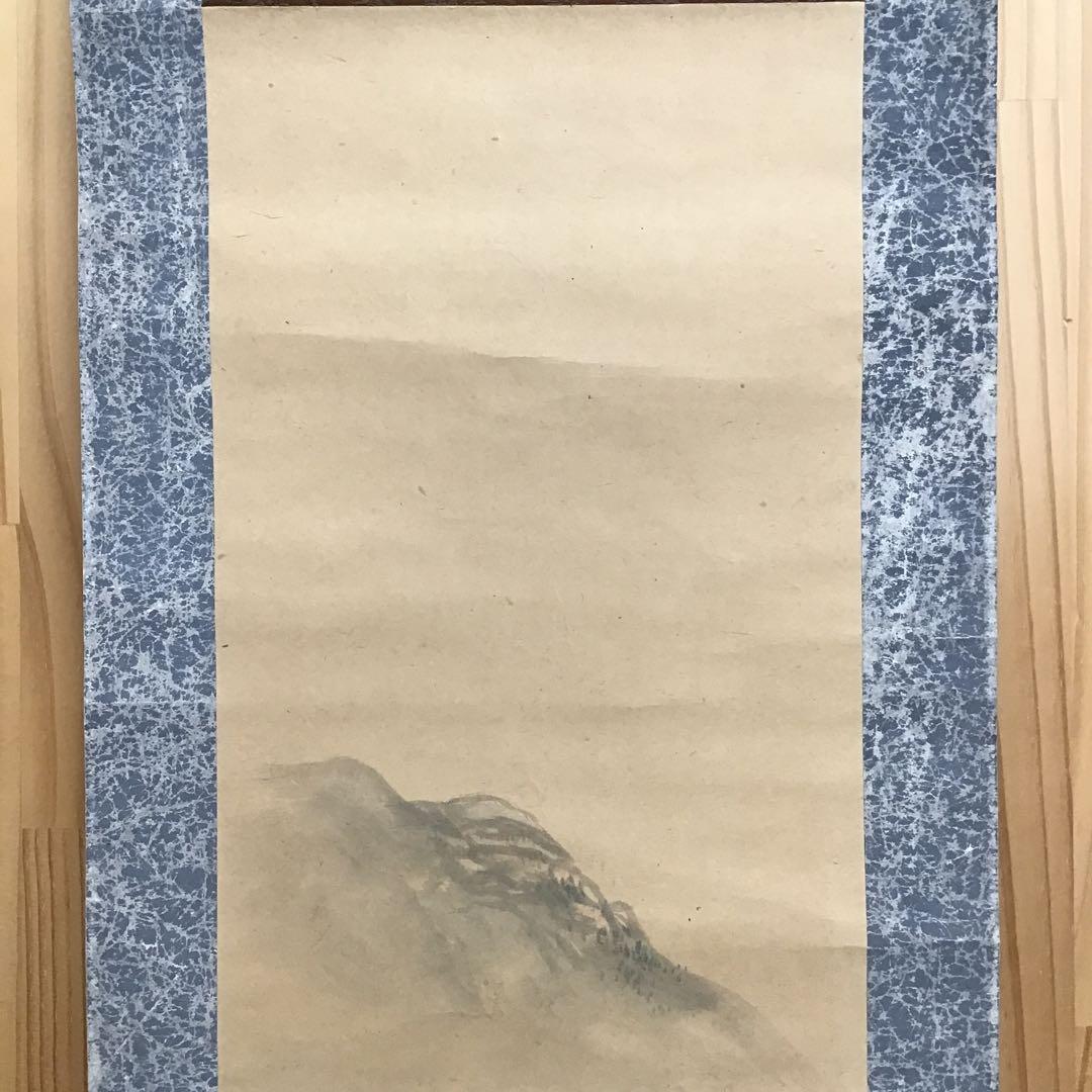 K茶道具　掛軸　奈良の名勝「月瀬春景(梅花)圖」　秋峯作　自作桐箱　S205KJ