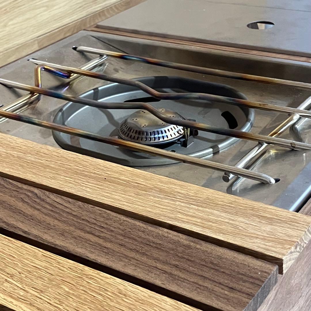 在庫品　スライドテーブル THEBOX フル天然ウォルナット×オーク