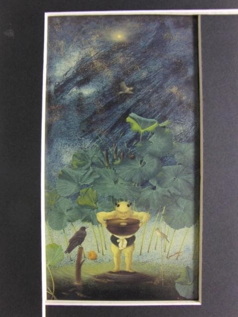 伴清一郎「月天子」、希少画集画、新品高級額、額装付、状態良好、油彩 風景
