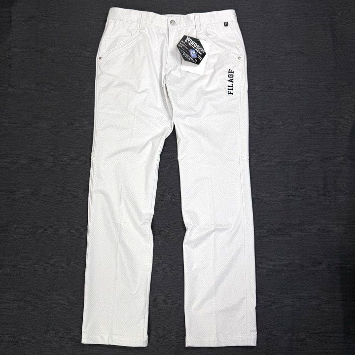 新品フィラ ゴルフ 上下セット 4WAYストレッチ ライトボンディング 白 3L