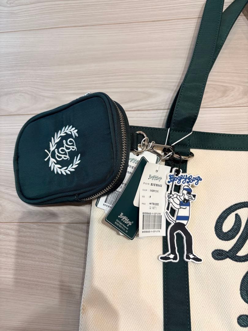 Bogey Boy トートバッグ アイボリー・グリーン