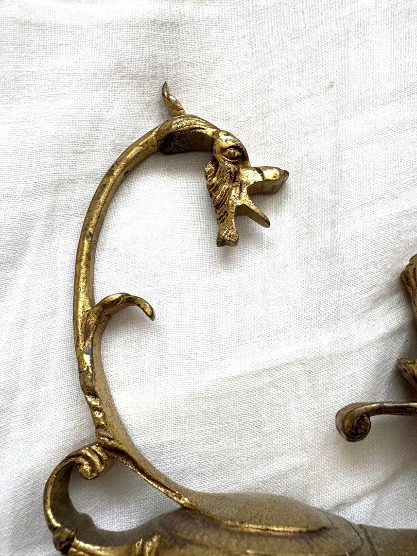 フランスアンティーク　キャンドルホルダー　フェニックス