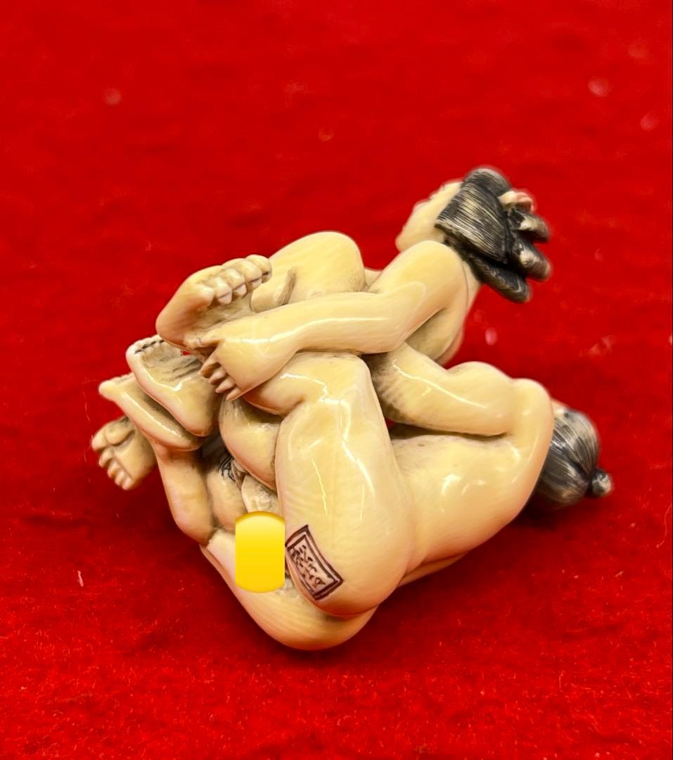 鈴坊 極上『浮世絵春画』 根付 　　（提げ物 /緒締め /重さ：22g