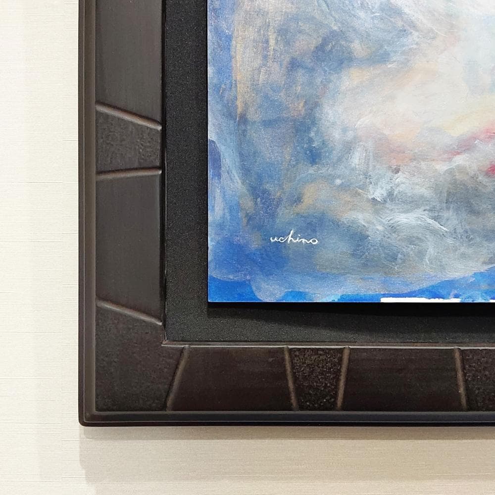 内野隆文　青い鳥　絵画　人物画　肖像画　宗教画　イコン　現代美術　アート作品　額