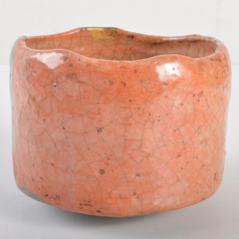 茶道具　楽吉左衛門　赤筒楽茶碗　共箱　M　R7086