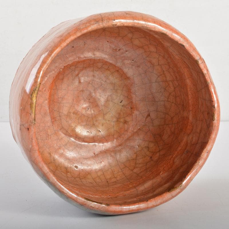 茶道具　楽吉左衛門　赤筒楽茶碗　共箱　M　R7086