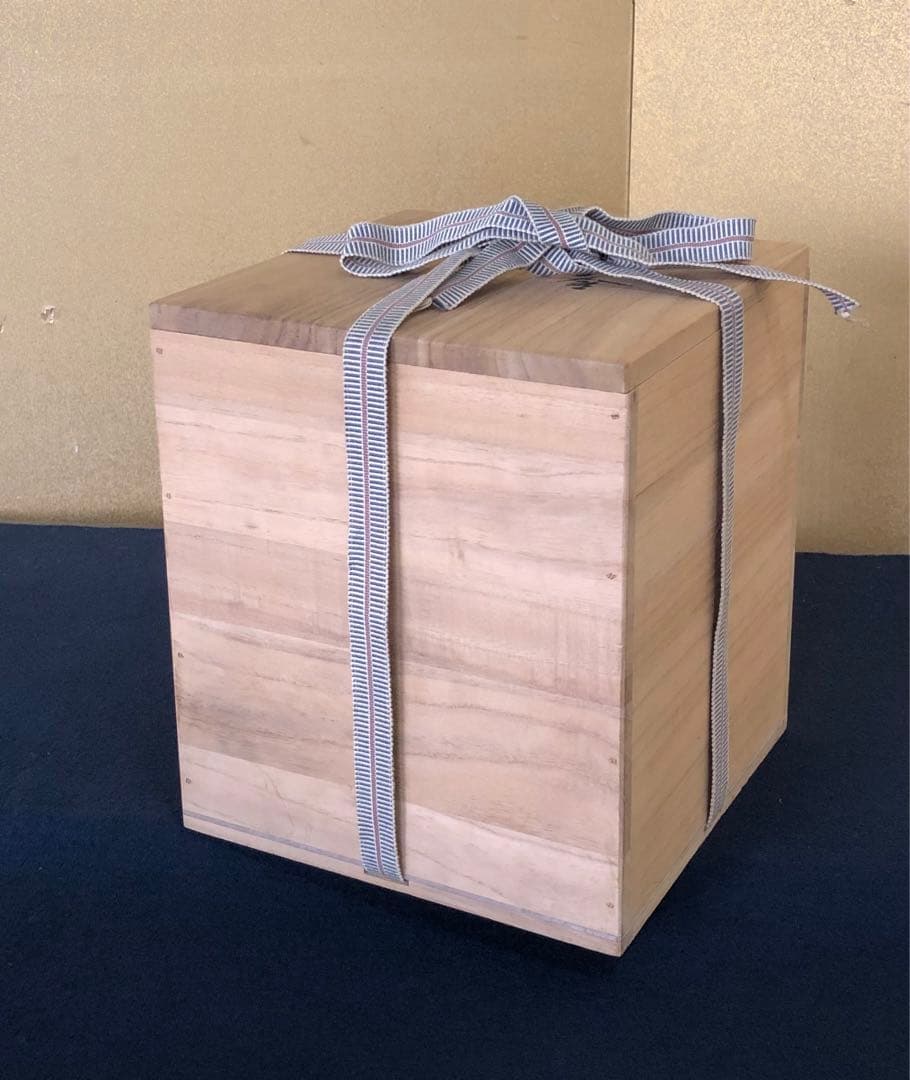 《R》茶道具 糸目筒釜 釜師 菊地政光 共箱　251216お5