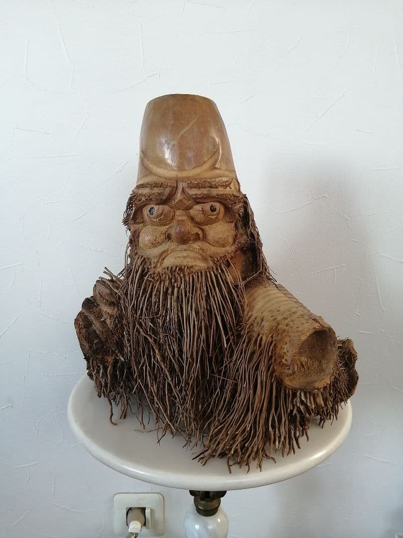 古美術 彫刻 竹彫 時代 竹根 人物 竹彫刻