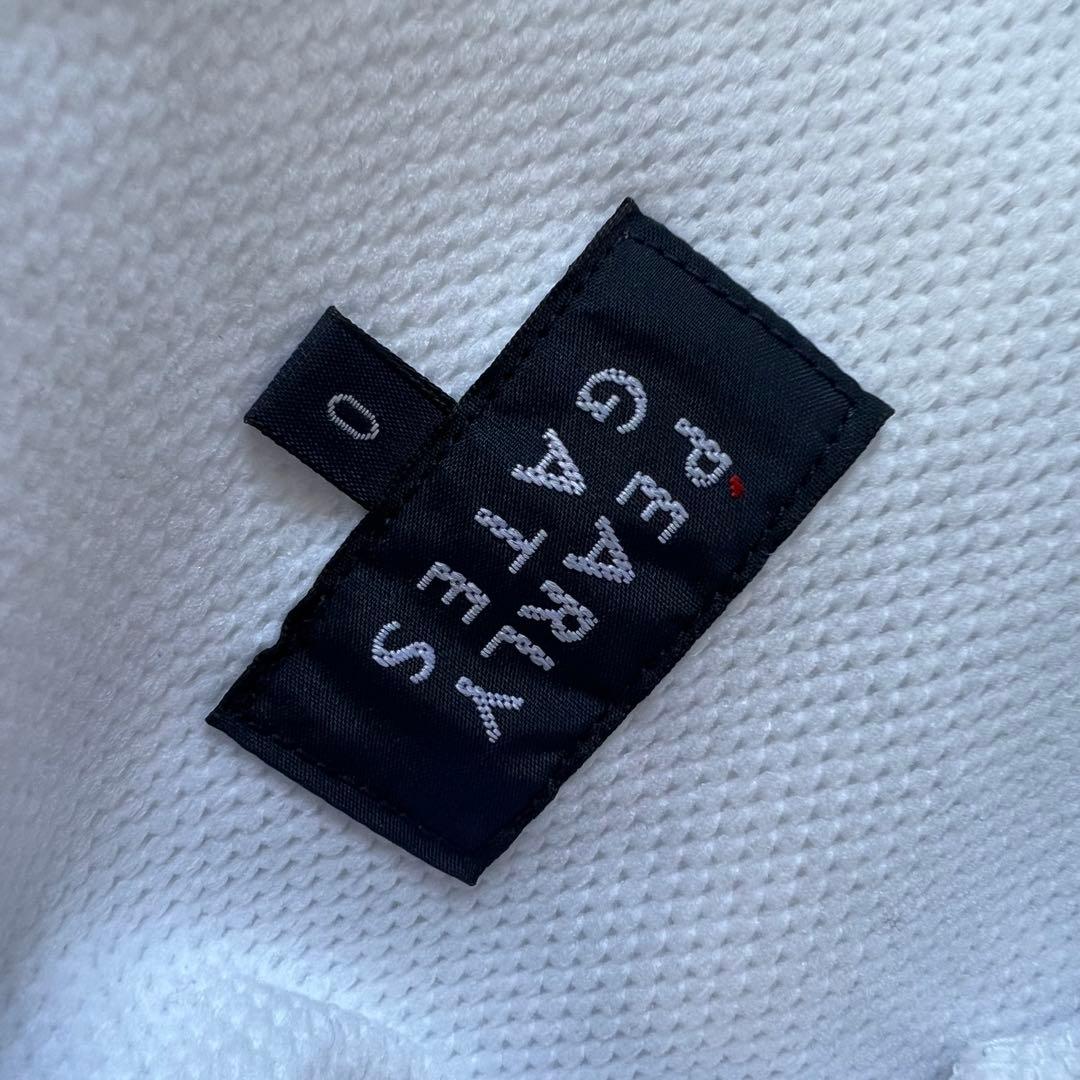 パーリーゲイツ　セットアップ　白×青　ポロシャツ　スカート　ゴルフ　総柄　ロゴ