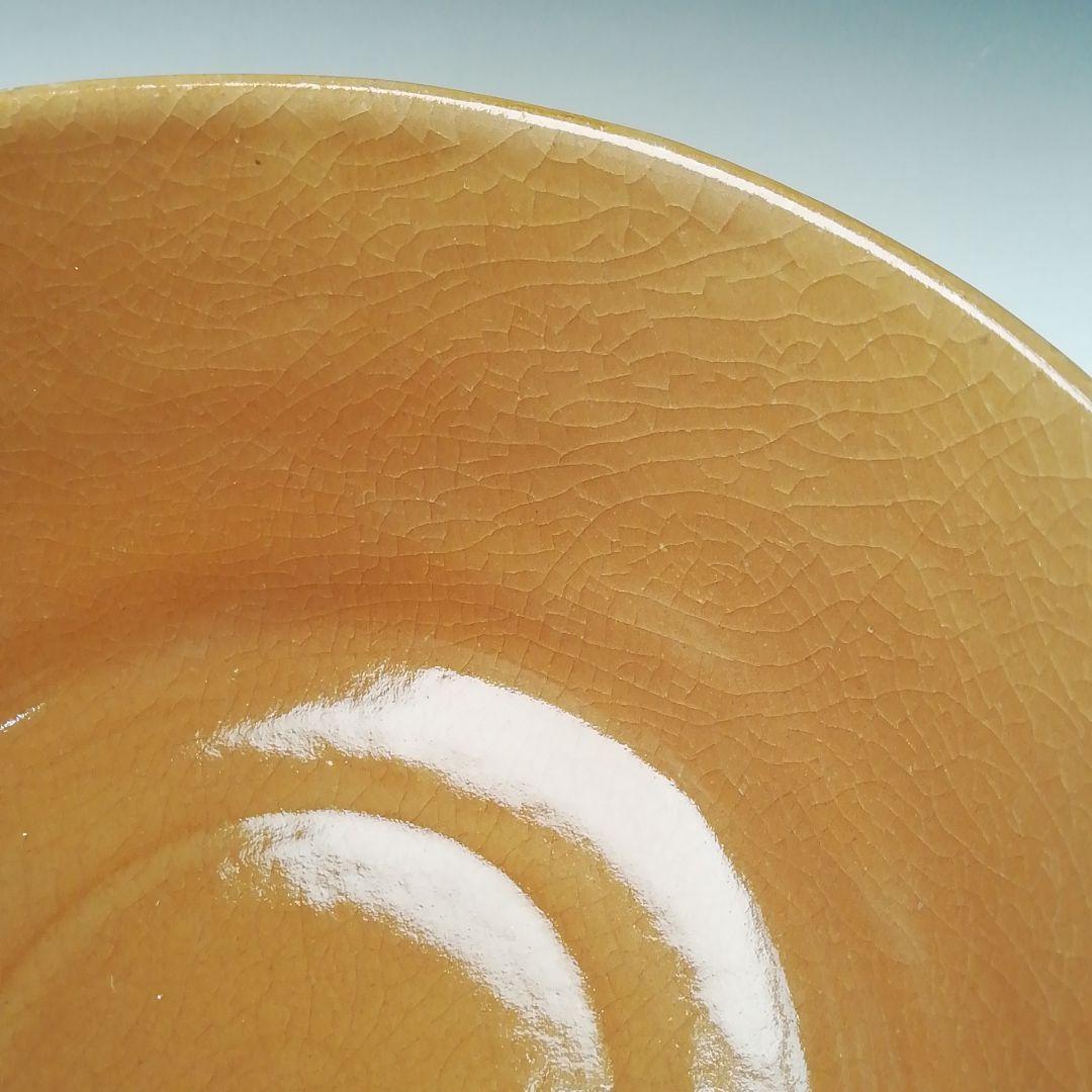 Ｔ１５６　茶碗　『紀州焼』『二葉葵』『葵窯　寒川栖豊』　共箱　抹茶碗　茶道具