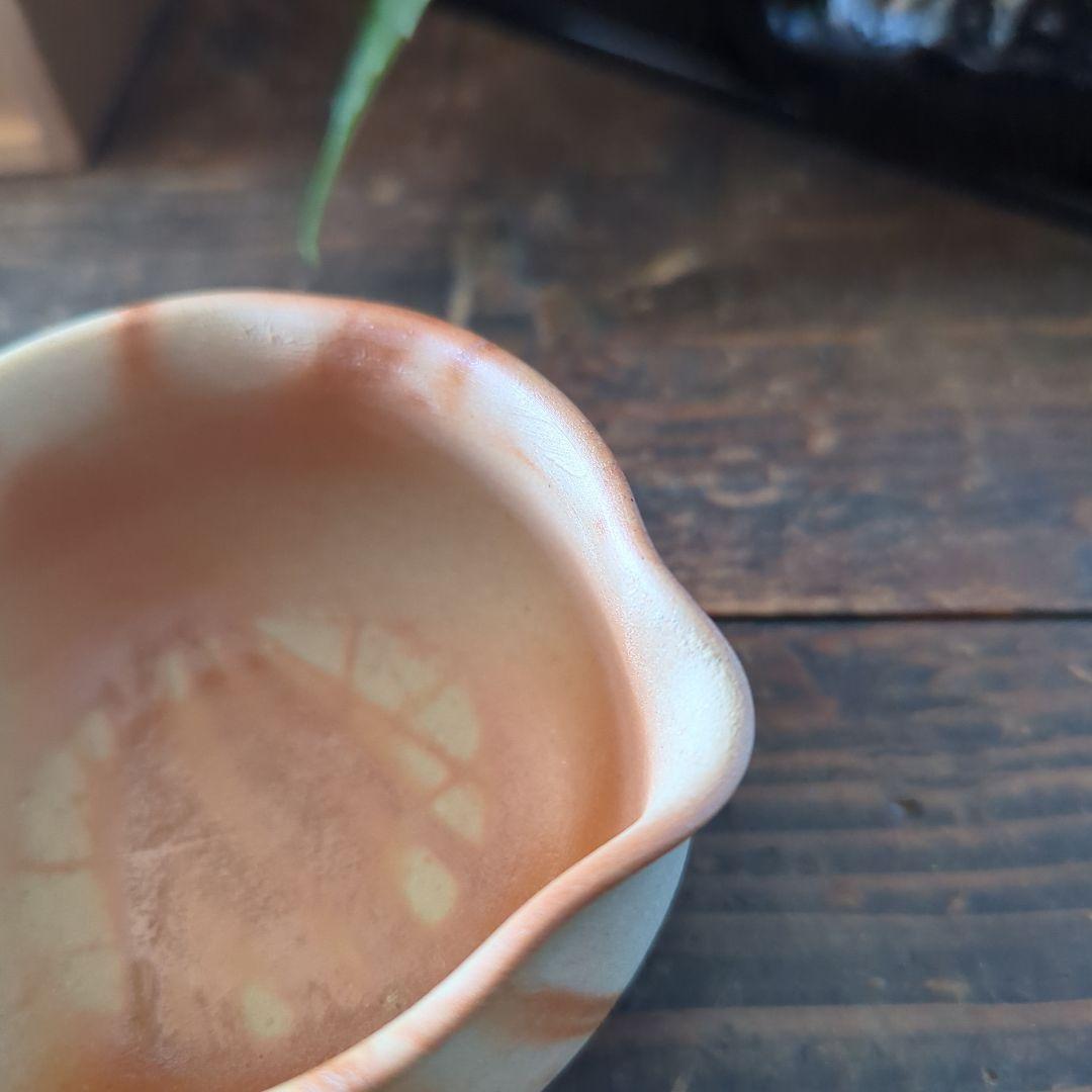 茶道具　備前焼　陶正園　木村陶峰　緋襷茶器　煎茶器揃　宝瓶　湯冷まし　湯呑み５