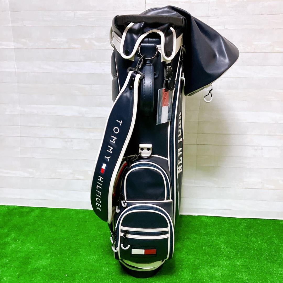 【極美品】トミーヒルフィガー ゴルフキャディバッグ 9型 ネイビー 2022年製