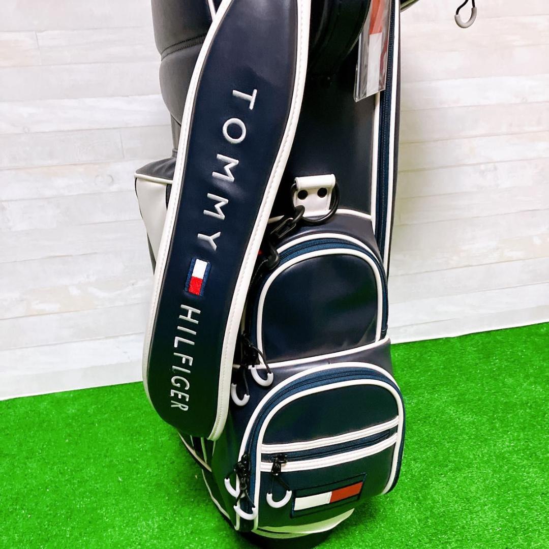 【極美品】トミーヒルフィガー ゴルフキャディバッグ 9型 ネイビー 2022年製