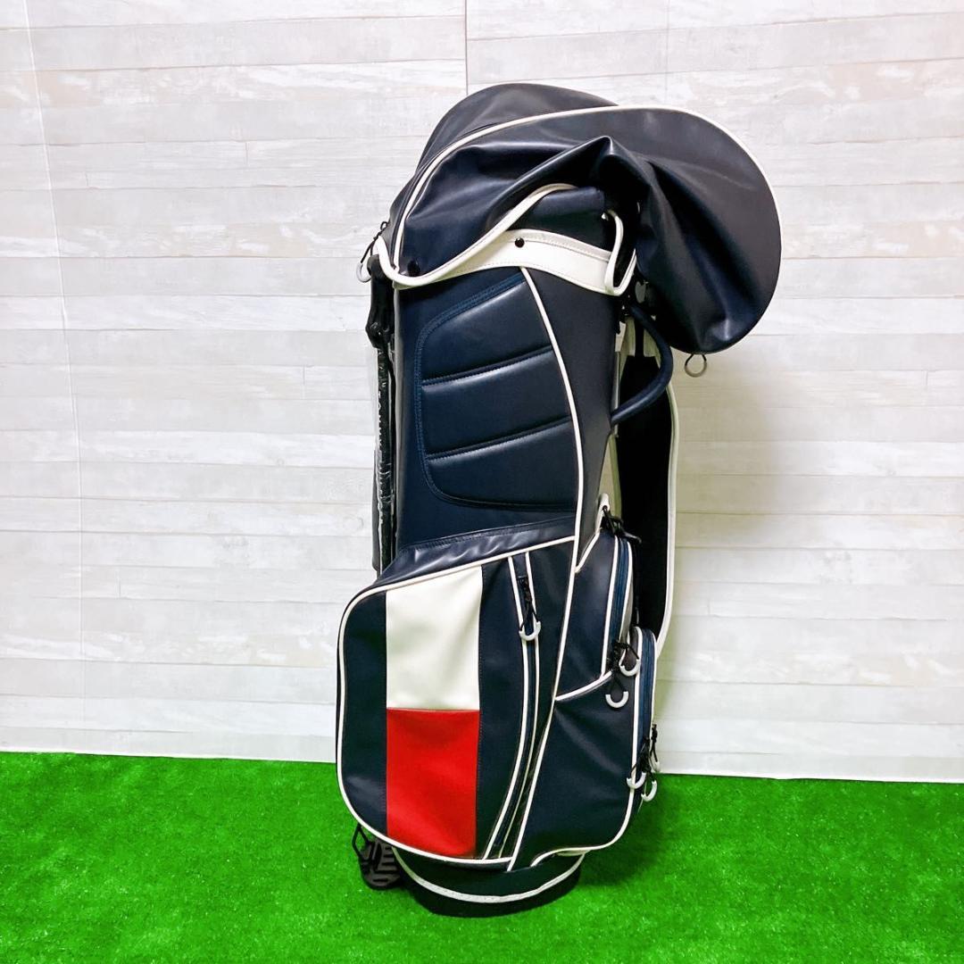 【極美品】トミーヒルフィガー ゴルフキャディバッグ 9型 ネイビー 2022年製