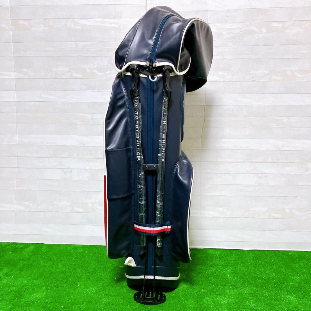 【極美品】トミーヒルフィガー ゴルフキャディバッグ 9型 ネイビー 2022年製