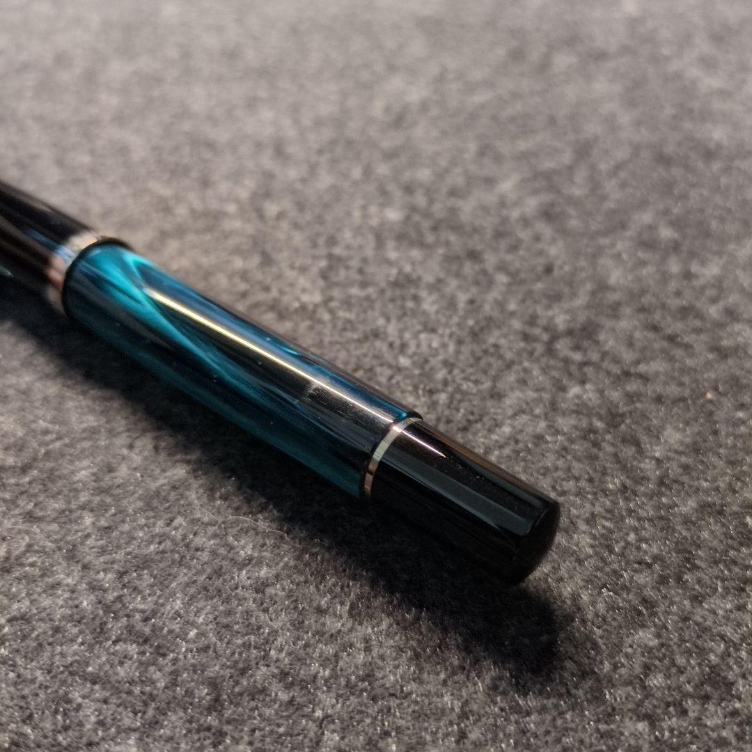 Pelikan 万年筆 m205 ペトロールマーブル EF インク付き