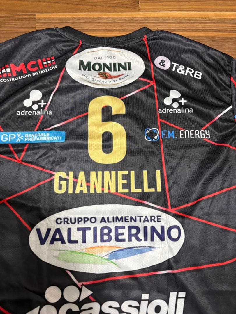 【激レア/新品】セリエA ペルージャ ジャネッリ選手応援シャツ　フルロゴ入り