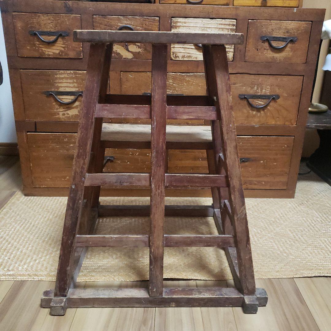 庄内踏み台 櫓 踏み台 やぐら組み 無垢 踏台 陳列棚 台 飾り棚 花台 民芸