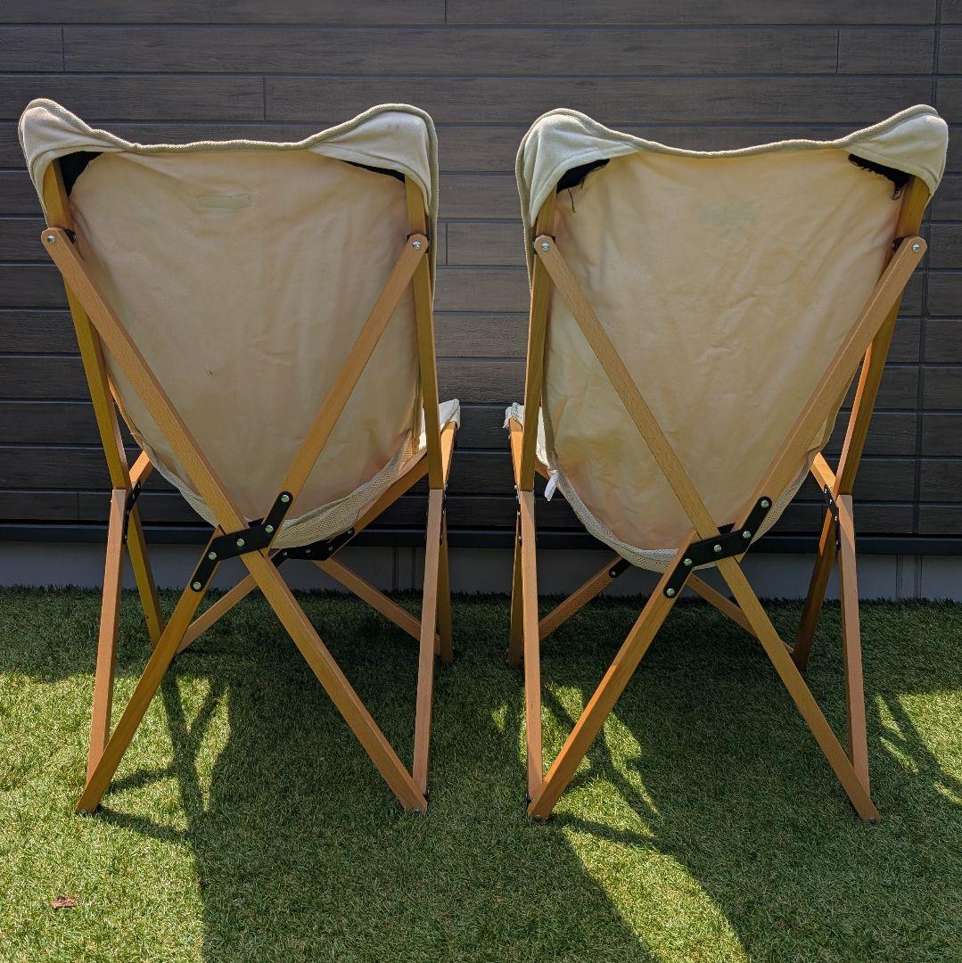 S'more　スモア ウッディーパックチェア ブナ材 木製キャンバスチェア　2脚