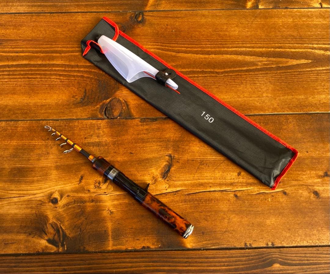 トラウトロッド　4ft9inch ウッドグリップ　ベイトテレスコロッド　渓流釣り