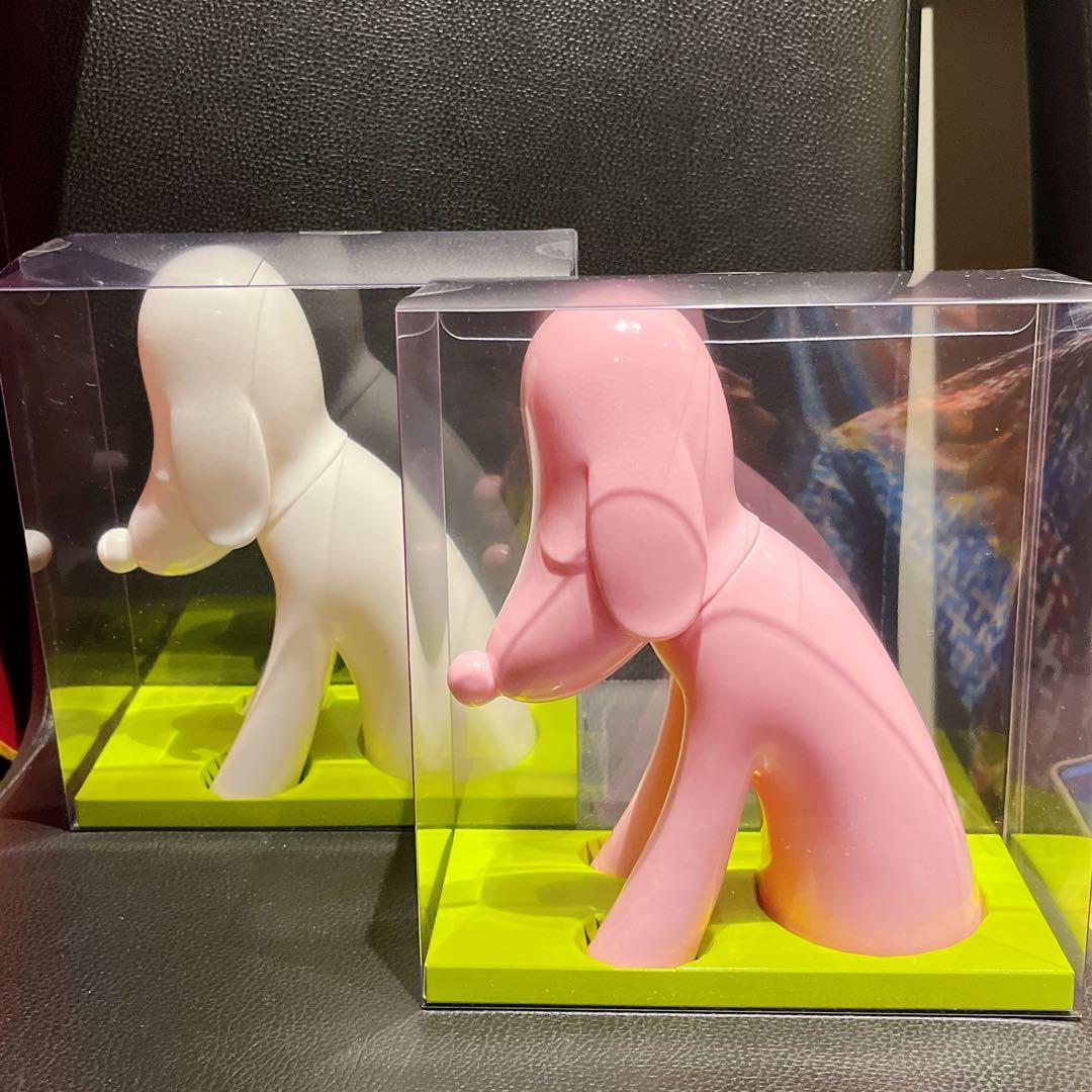 あおもり犬　貯金箱　ホワイト　ピンク　セット