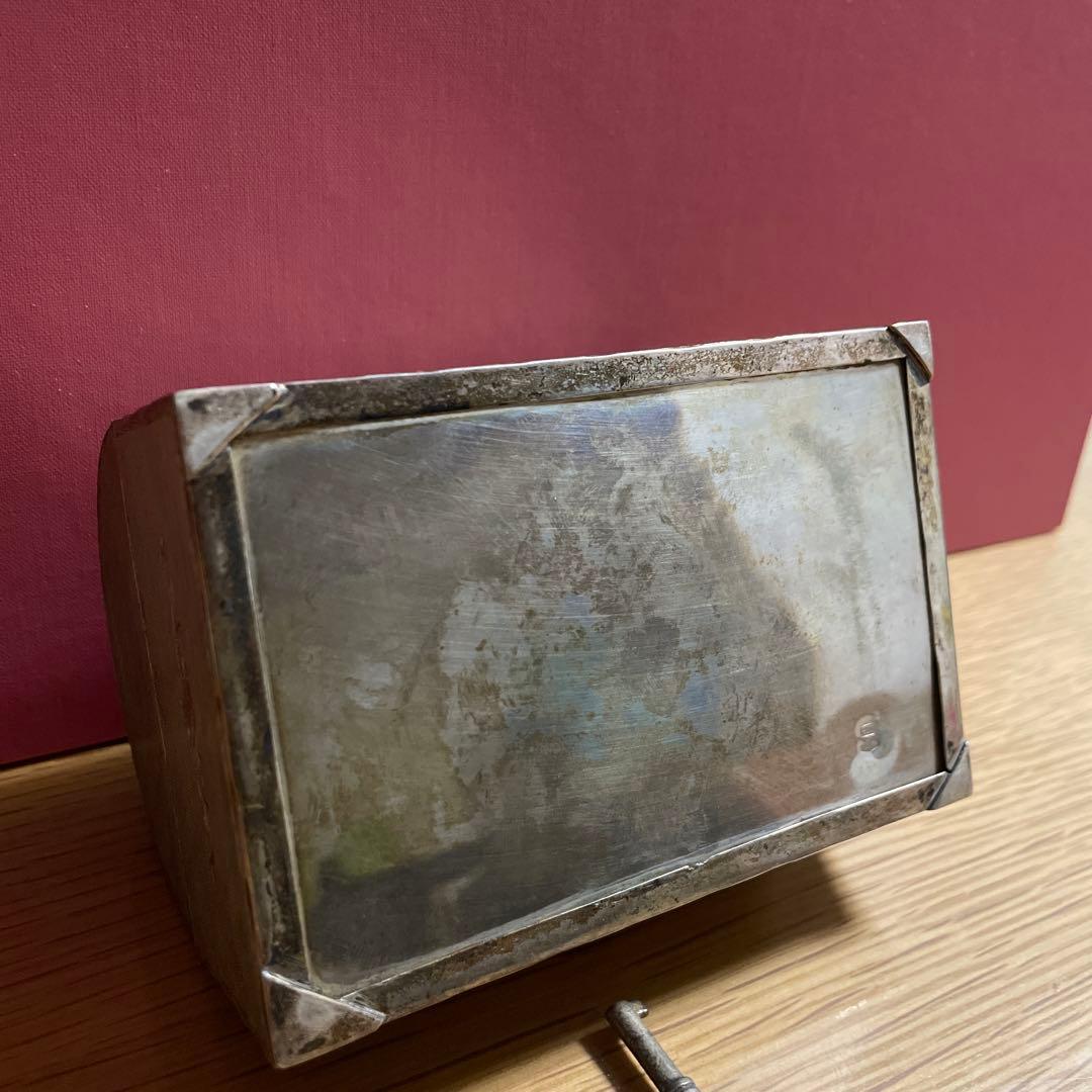 海外アンティーク　シルバー　ジュエリーボックス