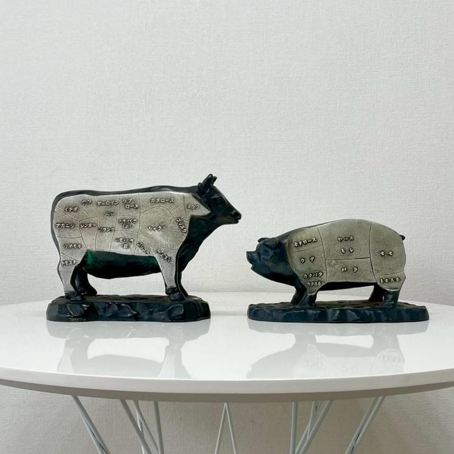 ヴィンテージ 牛 部位 鉄製 オブジェ アイアン 置物 ビンテージ