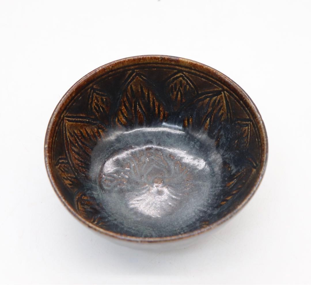 時代　黒釉茶碗　送料込み0325