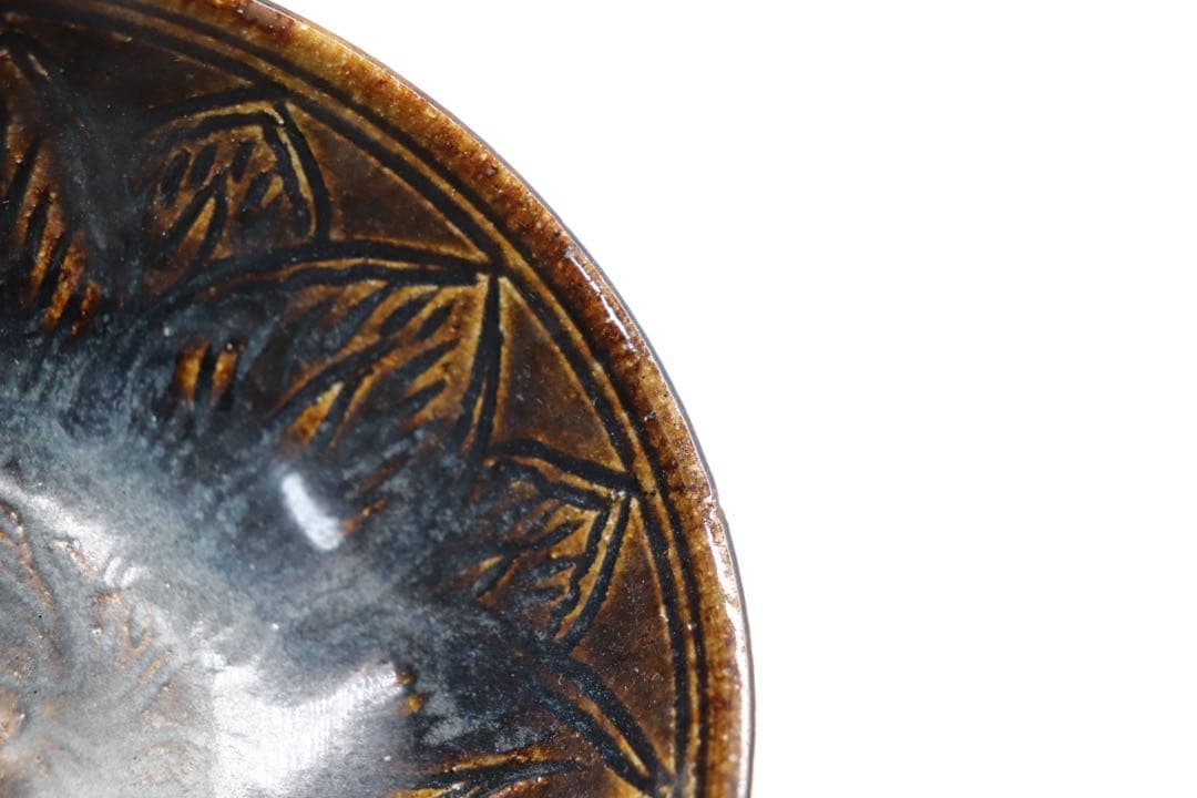 時代　黒釉茶碗　送料込み0325