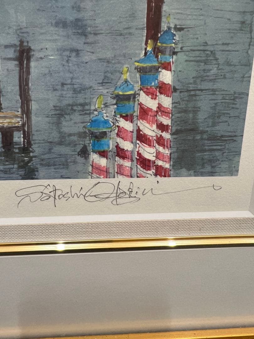 【送料無料】小田切訓 リトグラフ 大運河