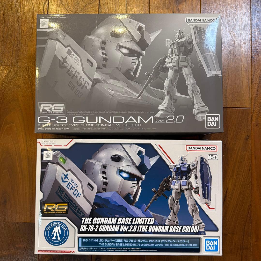 RG G-3ガンダム & ガンダムベース限定RX-78-2 武器セット未組み立て