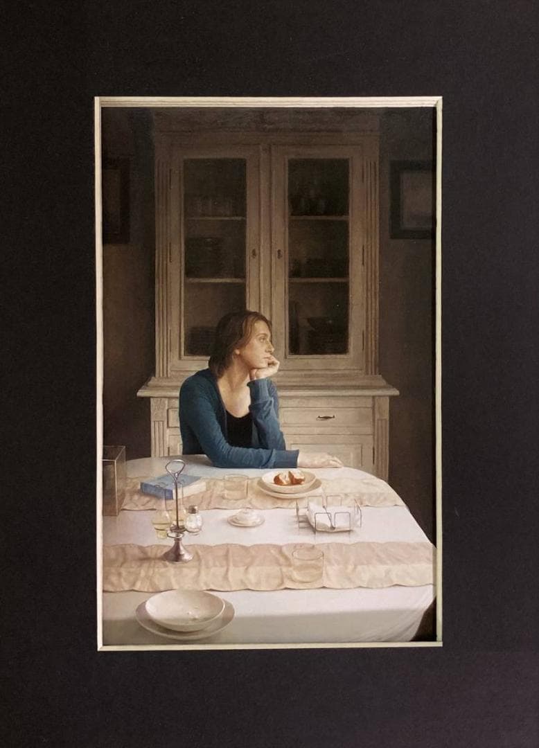 原崇浩、「Sabina」、希少な画集の額装画、オーダーマット付・日本製新品額入り