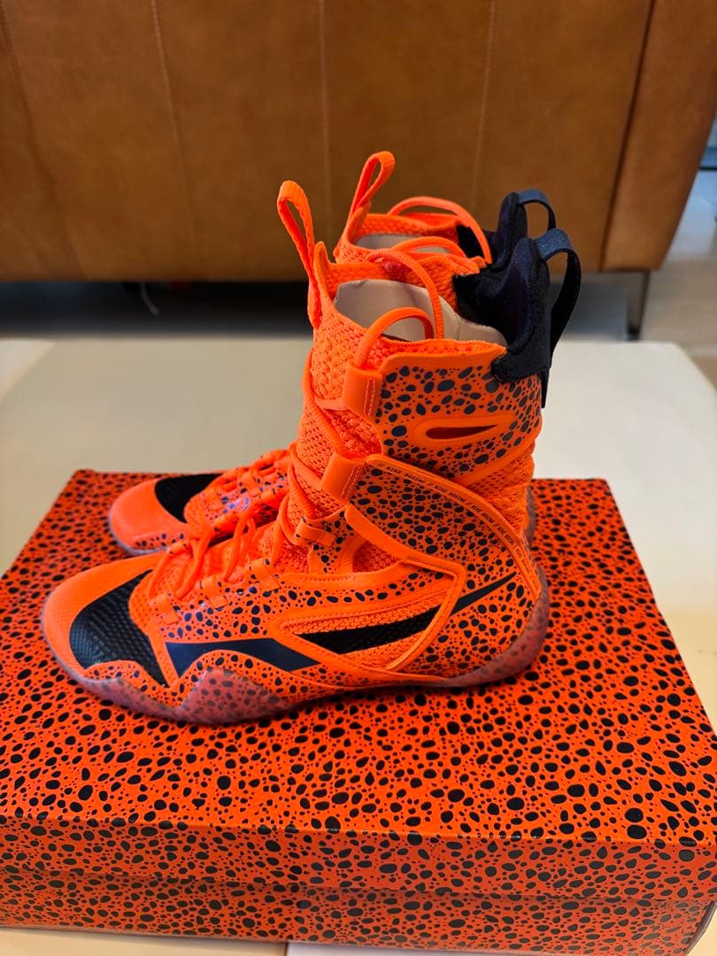 NIKE オレンジ ハイカット ボクシングシューズ